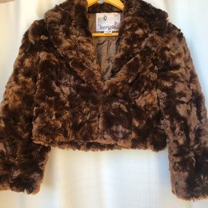 Kenzie Faux Fur Bolero Dress Coat 🤎